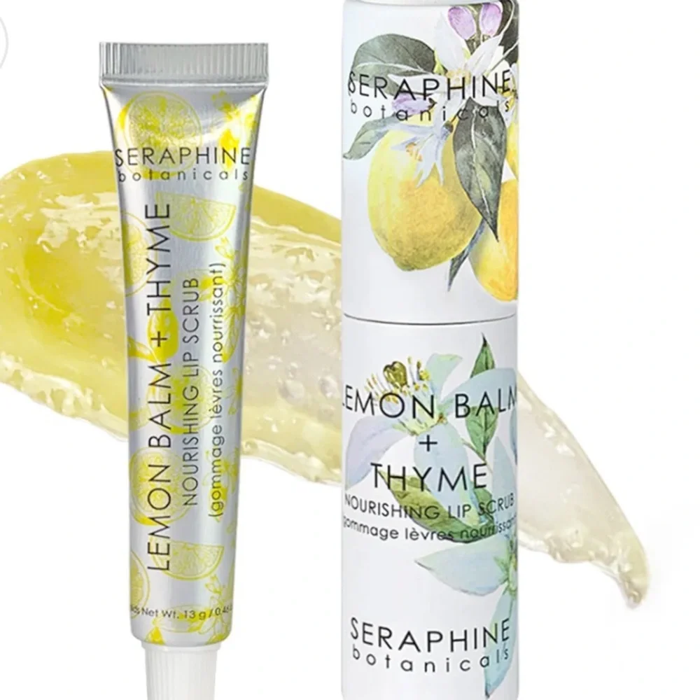 Seraphine Botanicals Lemon Balm + Thyme Nourishing Lip Scrub